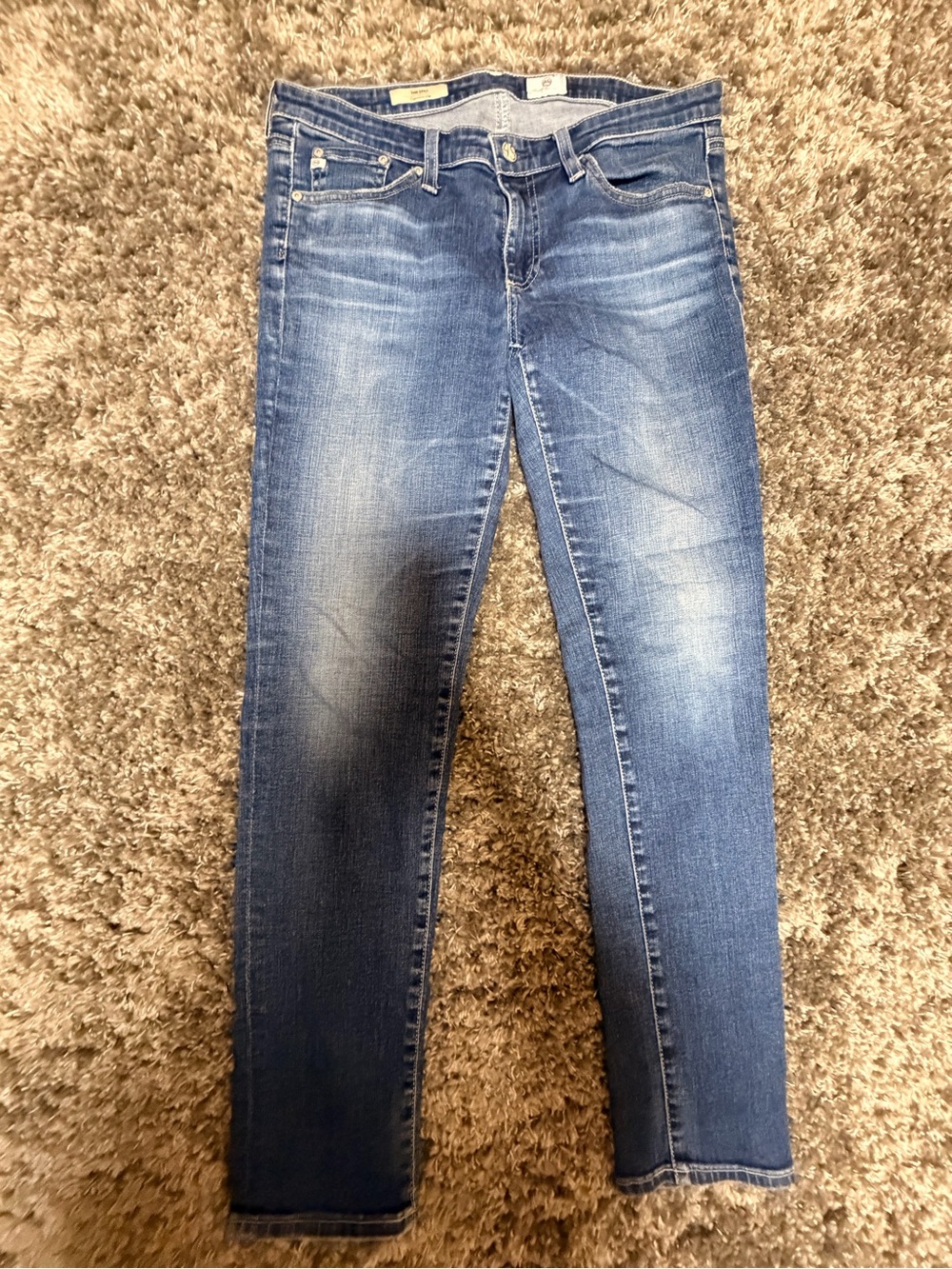 Ag Adriano Goldschmied Medium Blue Skinny Jeans